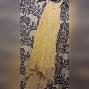 Yellow high low dress